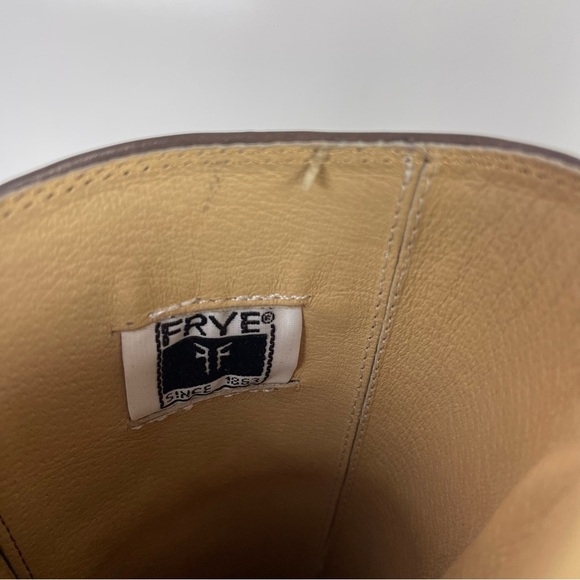 FRYE Jayden Button Tall Riding Boots Brown Leather Women's Size 8.5B - Picture 10 of 13